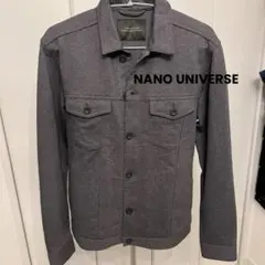 NANO UNIVERSE グレー スウェット ボタンアップジャケット