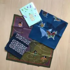 和柄ハンカチ4枚セット