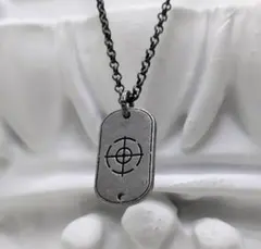 BLESSED BULLET ドクタグ　チェーンネックレス　ダークシルバー