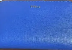 FURLA 二つ折り財布 青