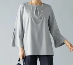 自由区　【洗える】エッセンシャルポンチクルーネック カットソー 新品 3Lのサムネイル