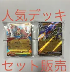 メガルカリオex デッキ 構築済み60枚+シロナのガブリアスexデッキ改造