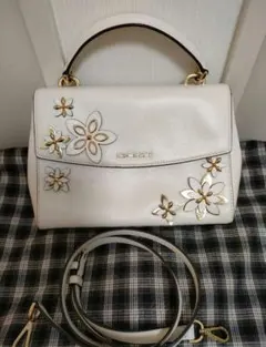 週末限定セール！マイケルコース　ホワイト ショルダーバッグ　2way