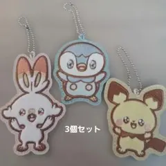ポケモン ポッチャマ ヒバニー ピチュ ワッペンチャーム 3個セット