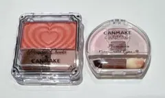 【新品未使用】キャンメイク　パウダーチークスP06&プランぷくコーデアイズN02