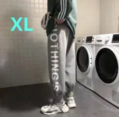 ジョガーパンツ スウェット メンズ ロゴ ボトムス スウェット グレー XL