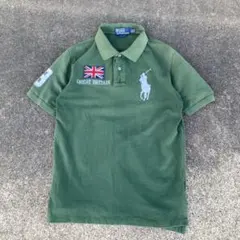 S*様 90s ポロバイラルフローレン BIGポニーポロシャツ S-M 緑系 イ
