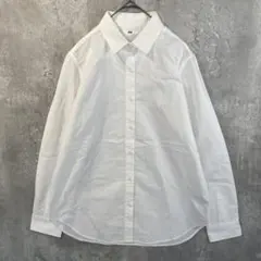 UNIQLO(L)長袖シャツ/ホワイト/春夏物/レディースのサムネイル