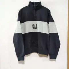GAP ジップアップスウェット Sサイズ ブラック/グレー