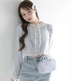 one after another NICECLAUP♡ツイードニットジャケットのサムネイル