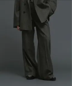 soerte ワイドストレートスラックスパンツ グレー系その他 サイズ3 soerte ワイドストレートスラックスパンツ グレー系その他