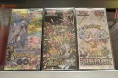 ポケモンカードゲームシュリンク付き未開封3BOXテラスタル、シャイニー、ポケGO