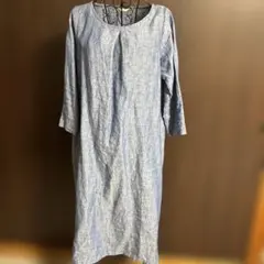 【studio clip】ウエストリボン付きひざ丈ワンピース　美品