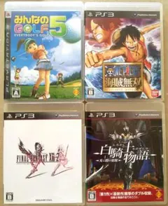 PS3ソフト４本セット( みんなのGOLF5 他)