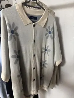 花柄ポロシャツ 半袖 ベージュ