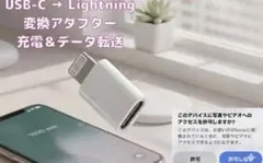 iPhone対応 充電用 Lightning to Type-C 変換アダプター