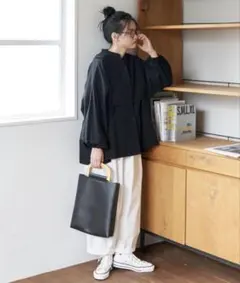 Libra Cue 長袖ブラウス ブラック