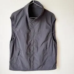 【超美品】GU ナイロンジップアップベスト ブラックＭのサムネイル