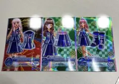 アイカツカード　 アクアストライプコーデ3点セット