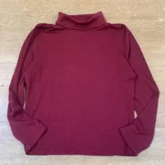 marisa 日本製 毛100% タートル ニット カットソー えんじ色 難あり
