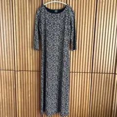 ローラアシュレイ　ロングワンピース　マキシ丈　七分袖