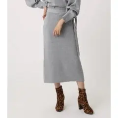 (新品未使用)AZUL by moussy ベルトスカート　グレー　S