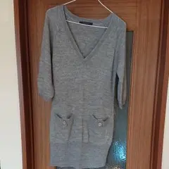 値下げ☆naturalcouture☆グレーニットワンピース
