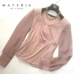 マテリア 38 M カットソー カシュクールデザイン トップス ブラウス