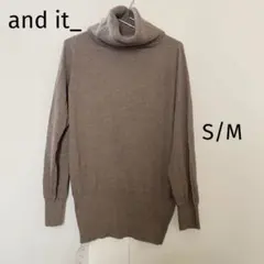 ハイネックセーターレディースブラウン長袖