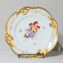 ✨希少❣️オールドノリタケ✨美しく華麗な花々金盛り金彩皿2枚✨✨ ノリタケ オールドノリタケ 金盛り薔薇絵 花瓶 22cm