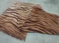 ゼブラ柄 ブラウン ストール