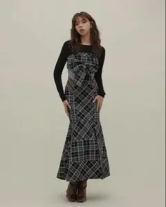 Mサイズ andmary Juni check dress beige andmary Juni check dress beige S - メルカリ