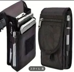 ✿スマホポーチ ✿3台収納 ポーチ 小物入れ収納 男女兼用 多機能ポーチ　大容量