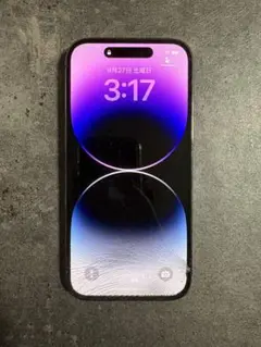 【ジャンク品】iPhone 14 Pro ディープパープル （箱付き）
