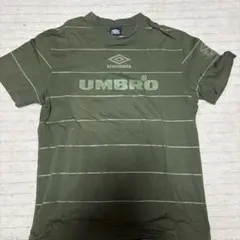 UMBRO ストライプ Tシャツ オリーブグリーン