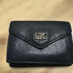MK ブラック 三つ折りミニ財布