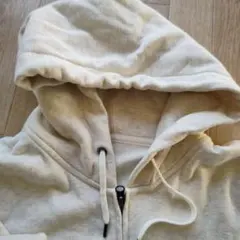 ライトグレー フード付き ジップ パーカー LLTTサイズ