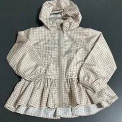 petit main ぺプラム チェック ウインドブレーカー 100サイズ