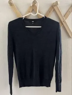 エクストラファインメリノリラックスフィットVネックセーター M
