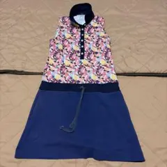 エフィカス×EDWINゴルフ ワンピース 総柄 ノースリーブ サイズSのサムネイル