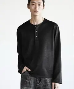 WYM LIDNM AZE H/S KNIT HENLEY M ブラウン - メルカリ