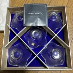 HOYA CRYSTAL 花型グラス 5個セット