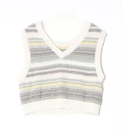 Niko and… ボーダー柄 ノースリーブニット