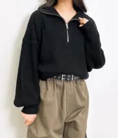 INGNI ハーフジップニット