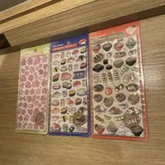 【正規品】 ボンボンドロップシール 和柄 たこ焼き 寿司 桜 3枚セット