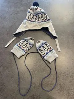 ポールスミス　Paul Smith ペンギン柄 帽子ミトンセット 18M/3A