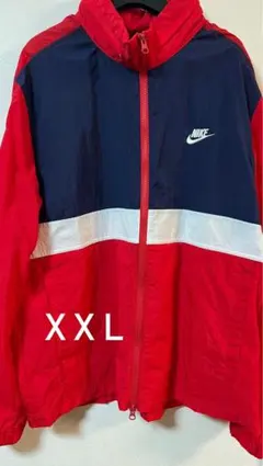 Nike ナイロンジャケット XXL 赤/紺