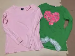 2枚セット GAP KIDS &RONI 150ピンク長袖Tシャツとグリーン