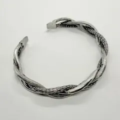インディアンジュエリー　バングル　ブレスレット　シルバー　編み込み　ナバホ