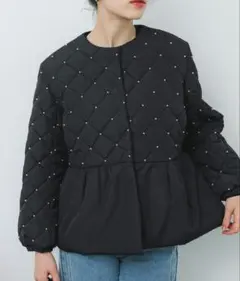 キルティングジャケット ペプラム